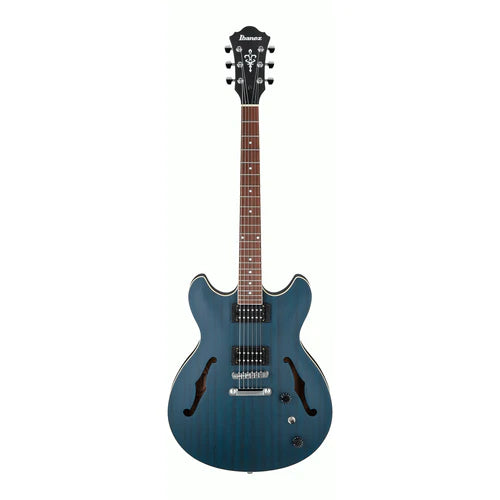 Ibanez AS53 Hollow Body Guitar – Transparent Blue Flat