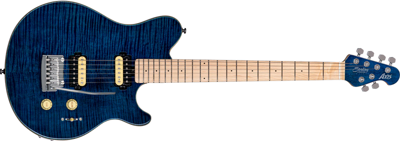 Sterling By Music Man Axis Flame Maple AX3FM in Neptune Blue