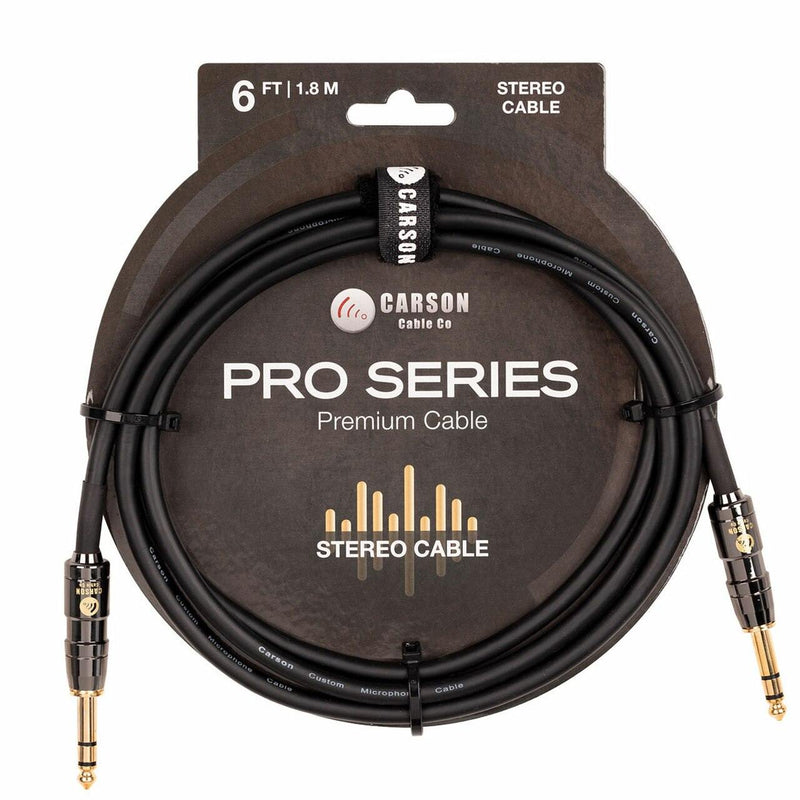Carson Pro Series 6 ft Stereo Instrument/Audio Cable at Five Star Music 102 Maroondah Highway Ringwood Melbourne Music Guitar Store.
