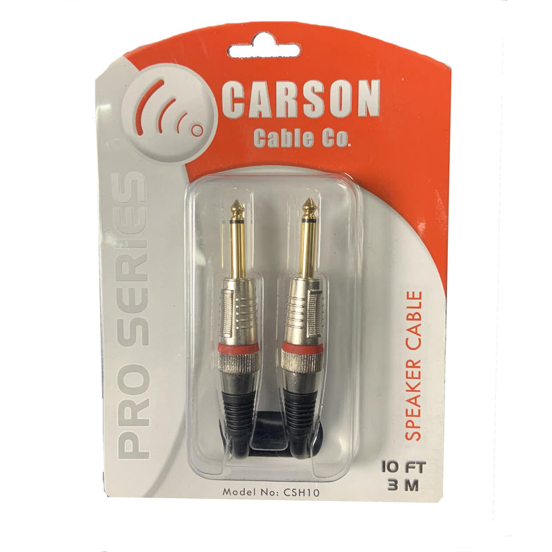 Carson Pro 10 Foot Speaker Cable (CSH10) at Five Star Music 102 Maroondah Highway Ringwood Melbourne Music Guitar Store.