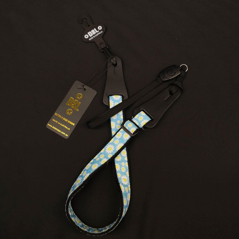 DSL 25UK Poly Cosmos Blue Ukulele strap at Five Star Music 102 Maroondah Highway Ringwood Melbourne Music Guitar Store.