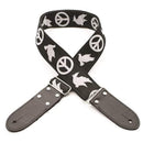 DSL JAC20 Jacquard Guitar Strap (Peace Design, Black, 2") at Five Star Music 102 Maroondah Highway Ringwood Melbourne Music Guitar Store.
