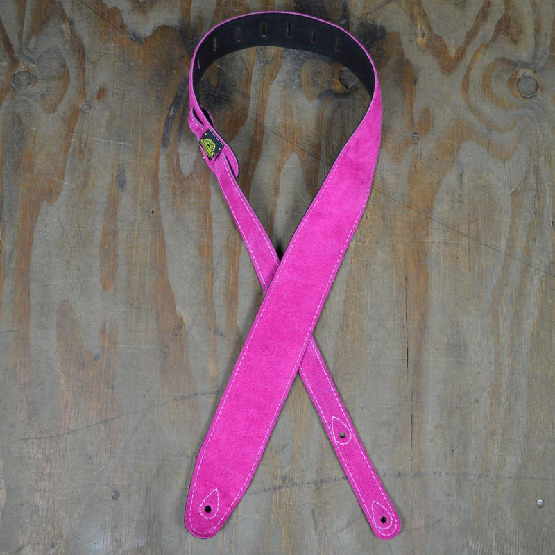 Guitar Strap Double Suede Pink.