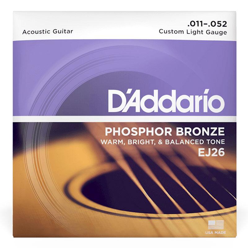 Daddario Acoustic Guitar String Set 11/52 Phosphor Bronze.