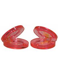 Finger Castanets Transparent Pinky-Red Pair.