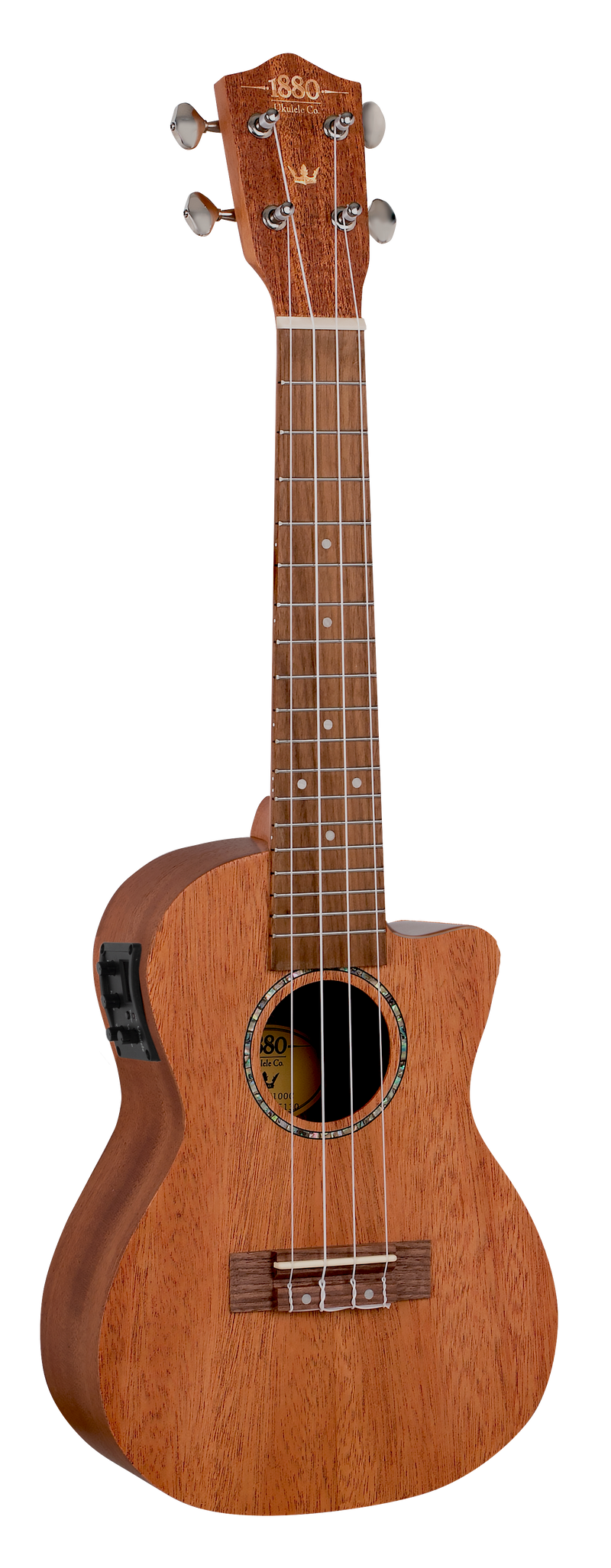 1880 Ukulele Co. 100 Series Concert Electric/Acoustic Cutaway