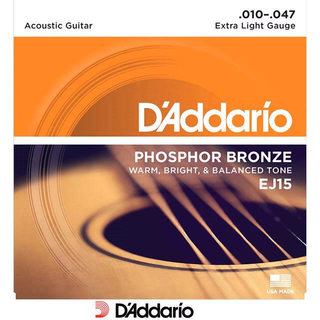 Daddario Acoustic Guitar String Set 10/47 Phosphor Bronze.