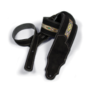 Franklin Southwest 2.5" Black Suede with Hitch Weave & Natural Stitching