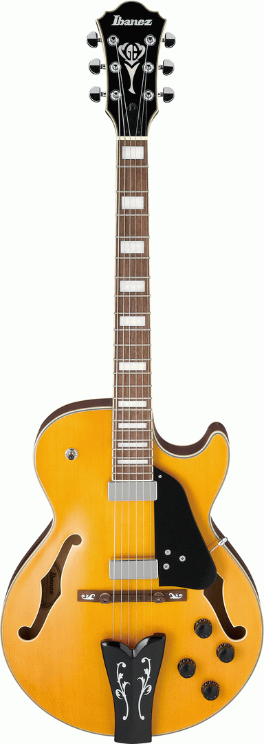 Ibanez GB10EM George Benson Signature Electric Guitar In Antique Amber