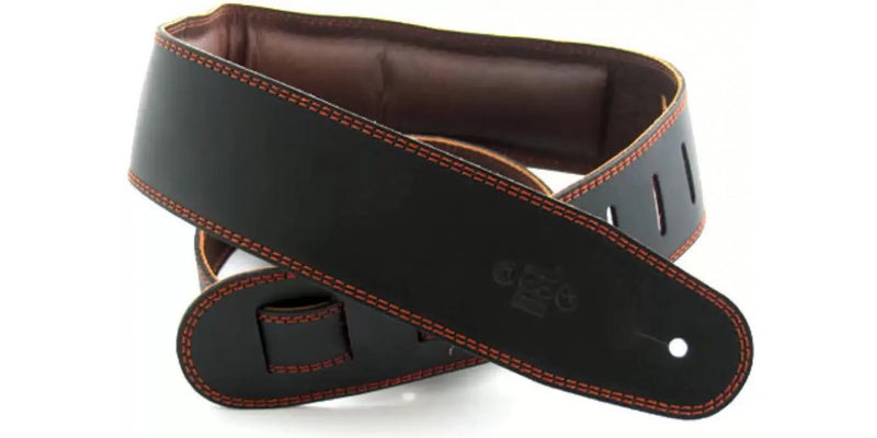 DSL GEG Series 2.5" Padded Leather Strap Black/Brown