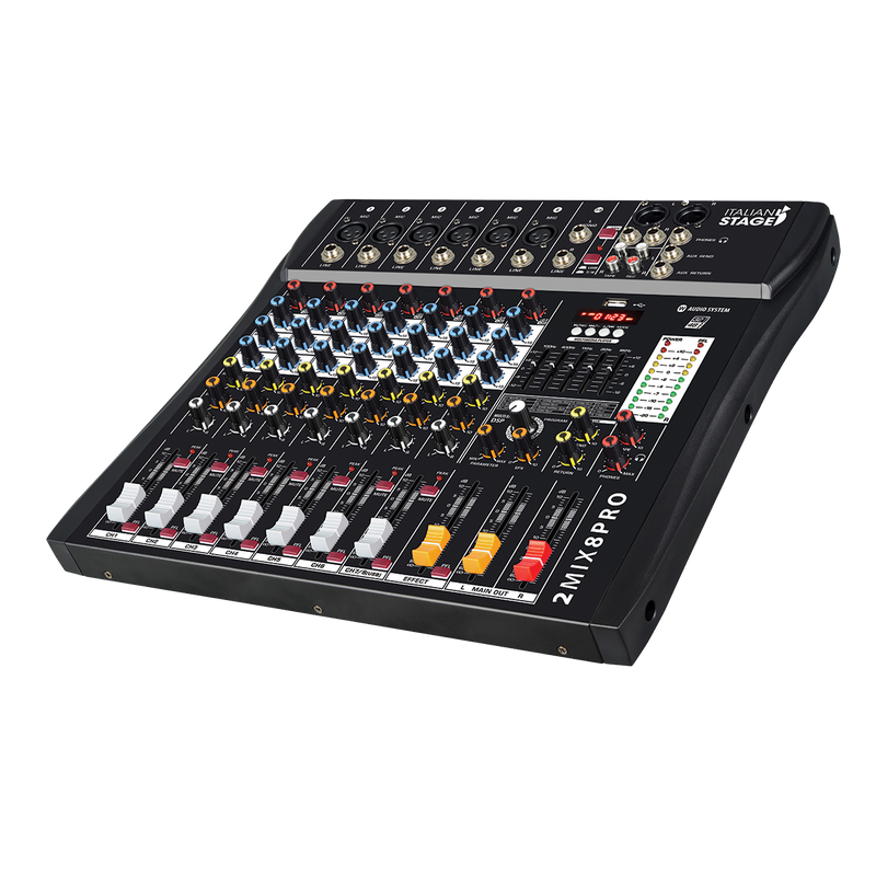 Italian Stage 2MIX8PRO 8-Channel Stereo Mixer