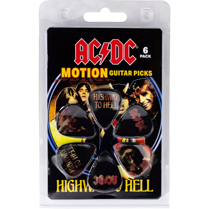 AC/DC - "Highway To Hell" Licensed Motion Guitar Picks (6-Pack)