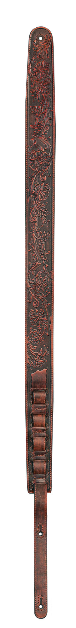 Leather Guitar Strap - Country Brown