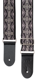 Vintage Jacquard Weave Guitar Strap - Grey