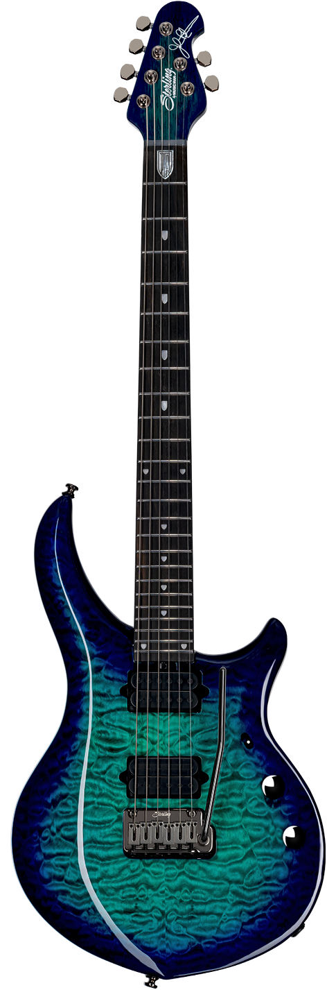 Sterling by Music Man John Petrucci Majesty MAJ200XQM-CPD Electric Guitar-Cerulean Paradise