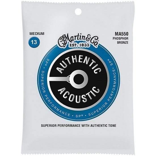 Martin MA550 Authentic Phosphor Bronze Acoustic Guitar Strings 13-56 at Five Star Music 102 Maroondah Highway Ringwood Melbourne Music Guitar Store.