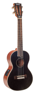 Mahalo Pearl Series Tenor Ukulele with Pickup - Black w/ Bag