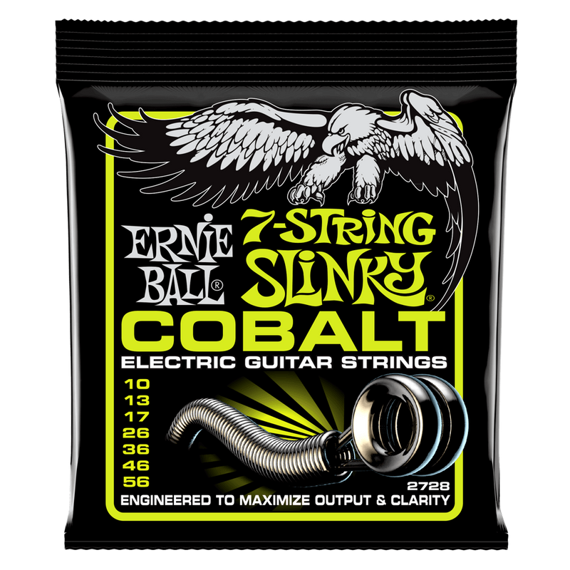 Ernie Ball Regular Slinky Cobalt 7-String Electric Guitar Strings.