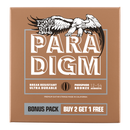 Ernie Ball Paradigm Medium Light Phosphor Bronze Acoustic Guitar Strings 12-54 Gauge, 3 Pack.