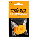 Ernie Ball Strap Blocks - Orange - 4 Pack