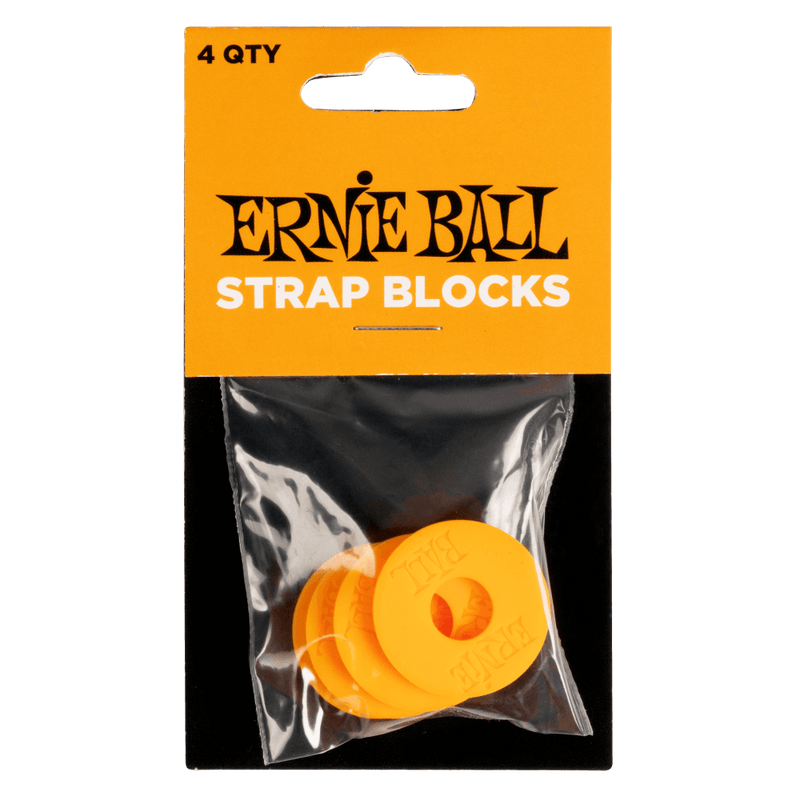 Ernie Ball Strap Blocks - Orange - 4 Pack