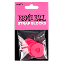 Ernie Ball Strap Blocks - Pink - 4 Pack