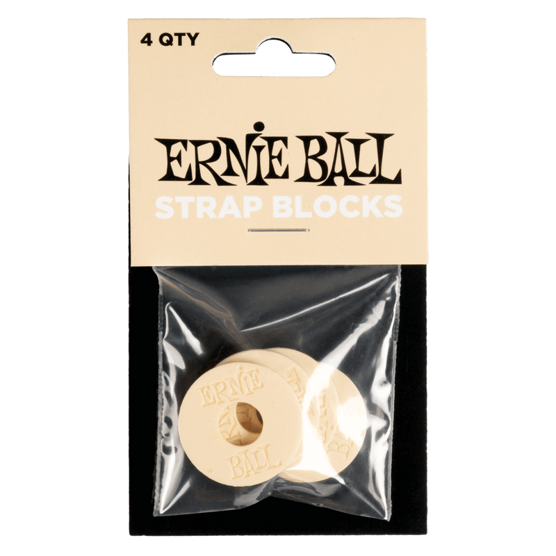 Ernie Ball Strap Blocks - Cream - 4 Pack