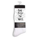 PINK FLOYD "The Wall" Large Crew Socks in White (1-Pair)