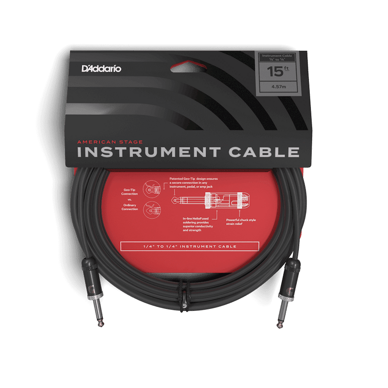 D'Addario PW-AMSG-15 American Stage Instrument Cable 15ft