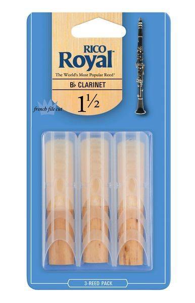 Rico Royal RCB315 Clarinet Reeds 1.5 Strength In 3-Reeds Pack at Five Star Music 102 Maroondah Highway Ringwood Melbourne Music Guitar Store.