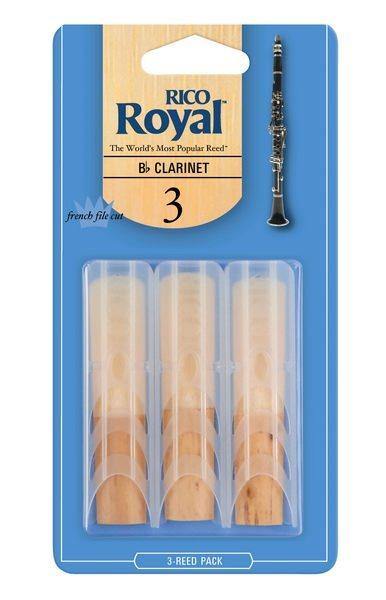 Rico Royal RCB330 Clarinet Reeds 3.0 Strength In 3-Reeds Pack at Five Star Music 102 Maroondah Highway Ringwood Melbourne Music Guitar Store.