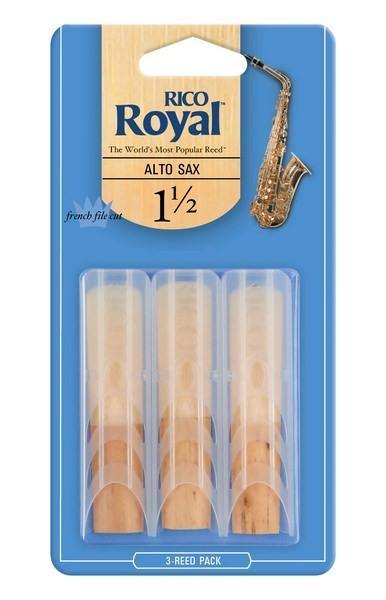 Rico Royal RJB0315 Alto Saxophone Reeds 1.5 Strength In 3-Reeds Pack at Five Star Music 102 Maroondah Highway Ringwood Melbourne Music Guitar Store.