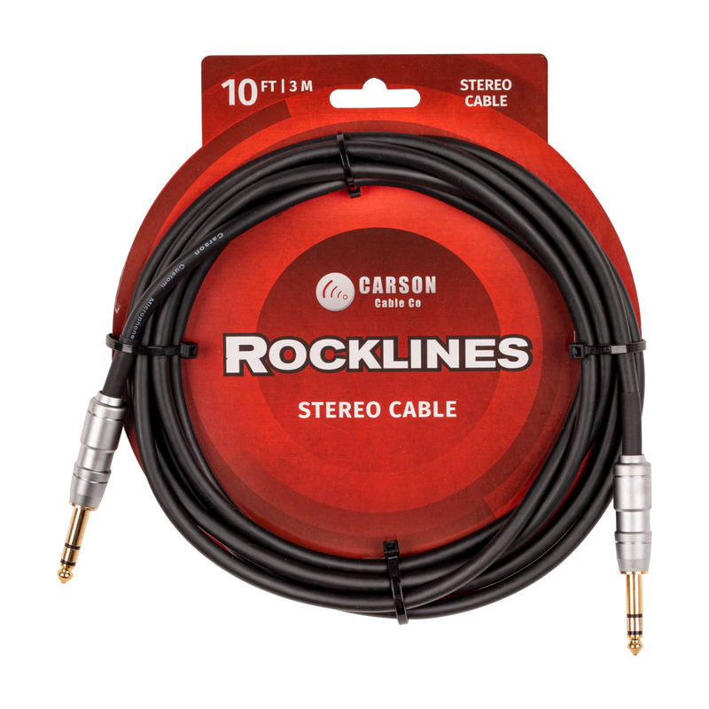 Carson ROK10ST Rocklines 10ft / 3m Stereo Cable