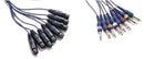 8 way, XLR-F to 6.3mm (2 conductor) jack loom, 3m
