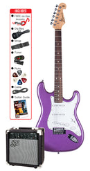 SX 4/4 Size Electric Guitar Kit in Metallic Purple