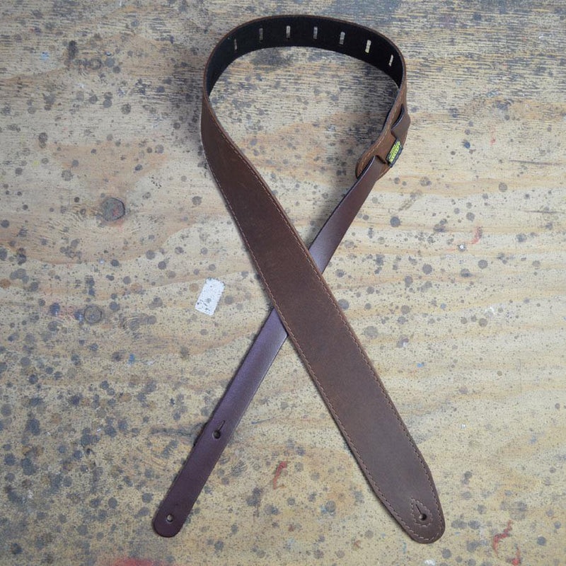2.5″ Sueded Brown Soft Leather Guitar Strap at Five Star Music 102 Maroondah Highway Ringwood Melbourne Music Guitar Store.