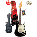 SX VES62HB HSS Electric Guitar Black