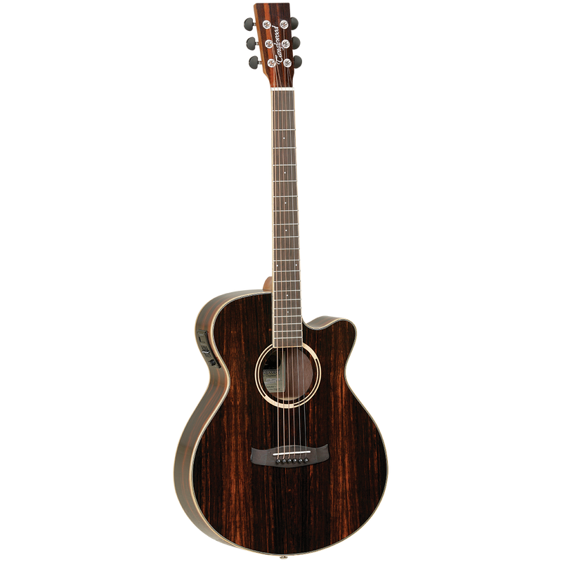 Tanglewood Discovery Exotic Superfolk C/E Luxury Satin All Ebony at Five Star Music 102 Maroondah Highway Ringwood Melbourne Music Guitar Store.