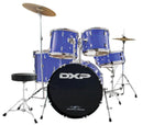 DXP Pioneer Drum Kit 22" Metallic Blue Rock Package incl Cymbals and Stool
