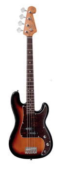 SX 3/4 Short Scale Vintage Bass Guitar - Tobacco Sunburst
