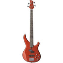 Yamaha TRBX204 4-String Bass Guitar Laurel Fingerboard in Bright Red Metallic at Five Star Music 102 Maroondah Highway Ringwood Melbourne Music Guitar Store.