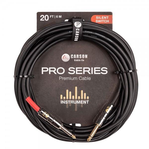 Carson Silent Switch Pro 20 ft Guitar Cable at Five Star Music 102 Maroondah Highway Ringwood Melbourne Music Guitar Store.