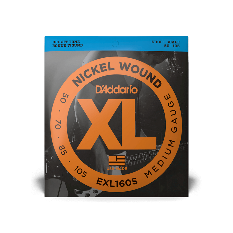 D'Addario EXL160S Medium Short Scale Bass Strings (50-105)