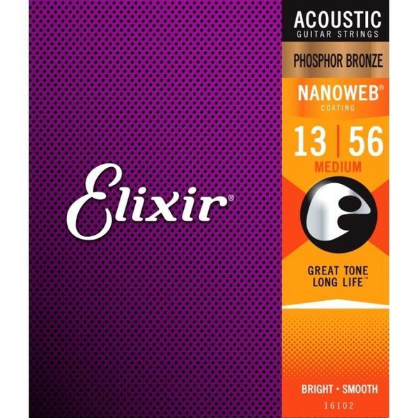 Elixir Acoustic Guitar String Set 13/56 Phosphor Bronze Med.