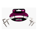 Ernie Ball 6 Inch Flat Ribbon Patch Cable 3-Pack - White