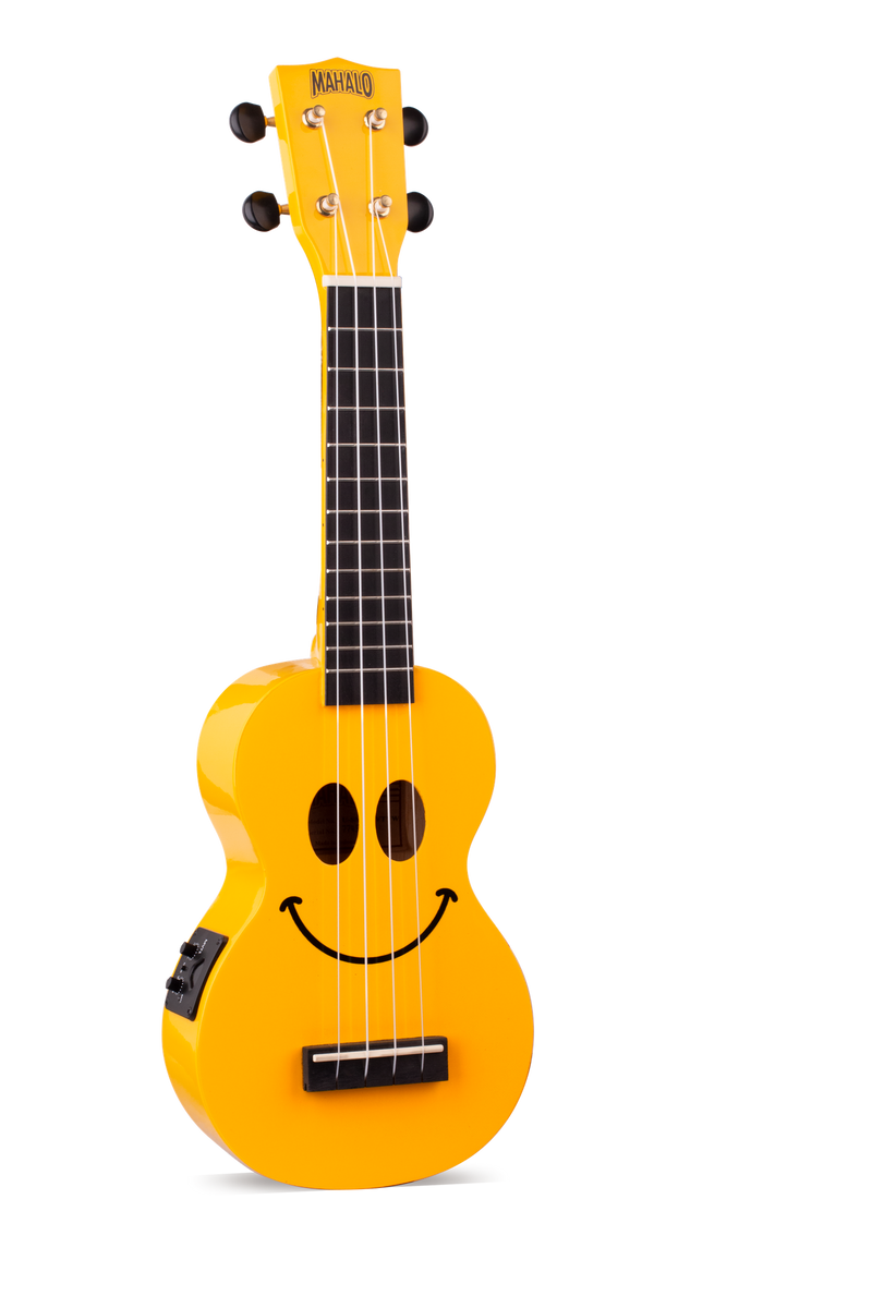 Mahalo U-Smile Electric/Acoustic Ukulele - Yellow at Five Star Music 102 Maroondah Highway Ringwood Melbourne Music Guitar Store.