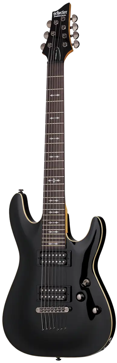 Schecter Omen-7 HH 7-string Electric Guitar - Black