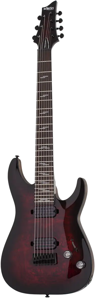 Schecter Omen Elite-7 7-String Electric Guitar - Black Cherry Burst