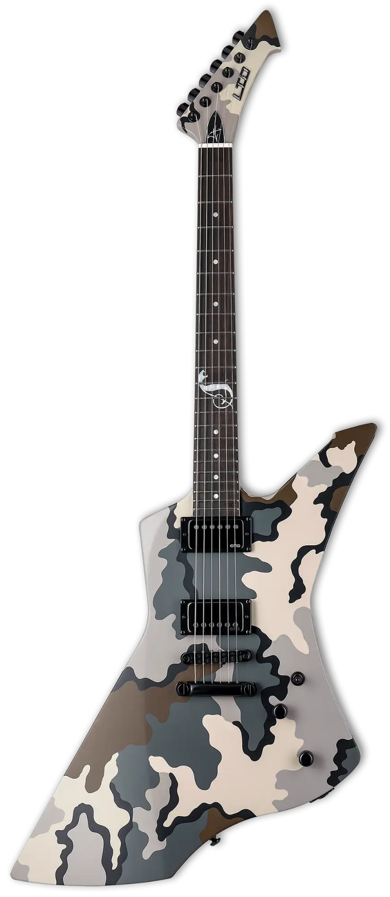 ESP LTD James Hetfield Signature Series Snakebyte Guitar w/Case - Kuiu Camo Satin
