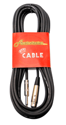 020 Ft Mic Cable Black Female XLR - Male Jack at Five Star Music 102 Maroondah Highway Ringwood Melbourne Music Guitar Store.